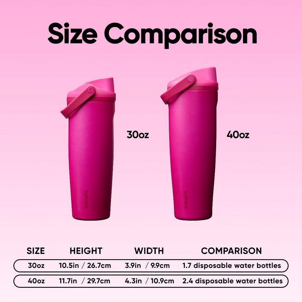 Stainless Steel FreeSip Sway Water Bottle - Image 40