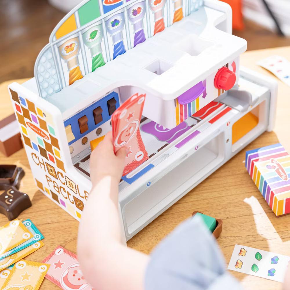 Wooden Chocolate Factory Pretend Play Set, Play Food Candy Maker for Boys and Girls: Creative Skills, Wooden Accessories - Image 5