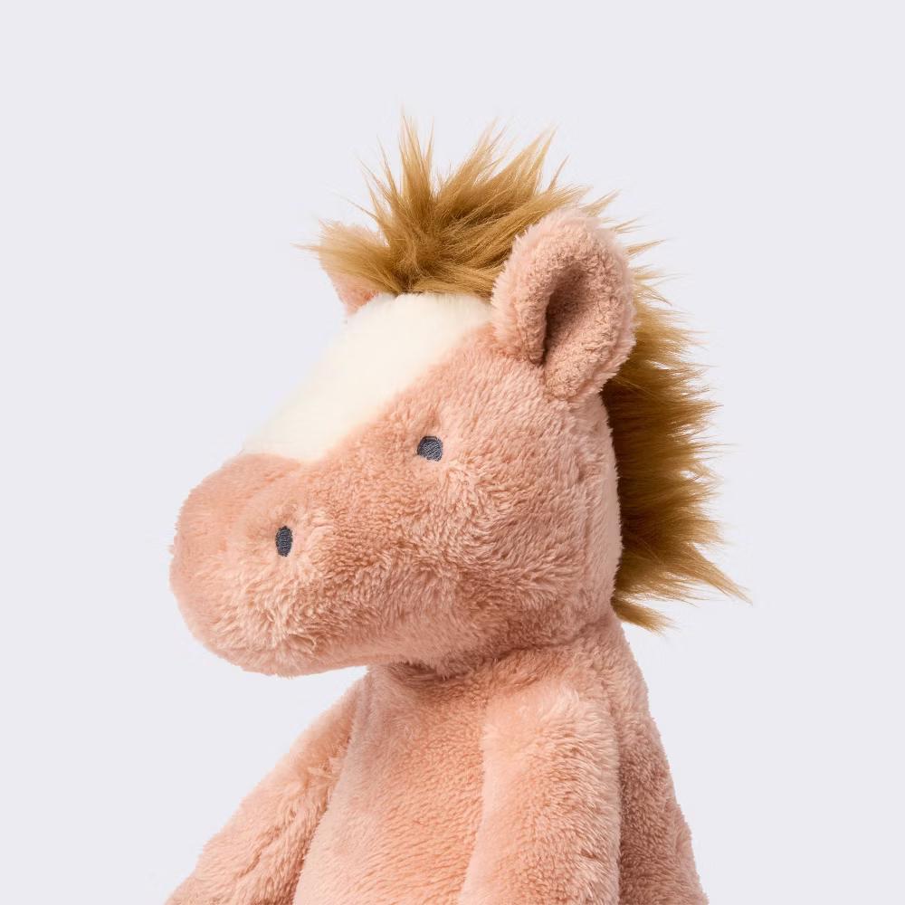 Horse Plush Stuffed Animal - Brown - Farm Animals Theme, 10" Height - Image 3