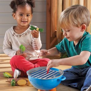 New Sprouts Grill It!: Pretend Play Kitchen Toy with Plastic Food Set, 22 Pieces