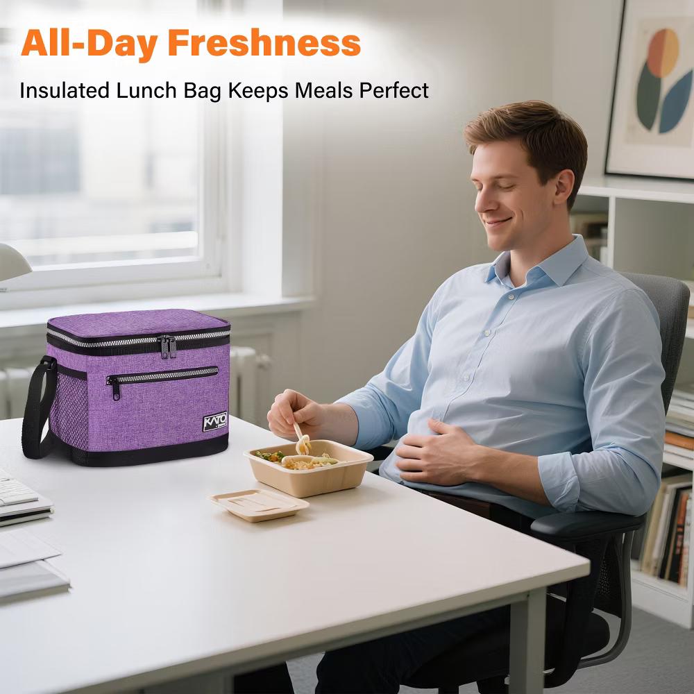 Insulated Small Lunch Bag for Adult Kid, Leakproof Reusable Lunch Cooler Bag with Adjustable Shoulder Strap, Kids Portable Lunch Box - Image 42