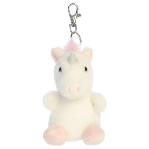 Mini Sassy Unicorn Palm Pals Adorable Clip-On White 4"