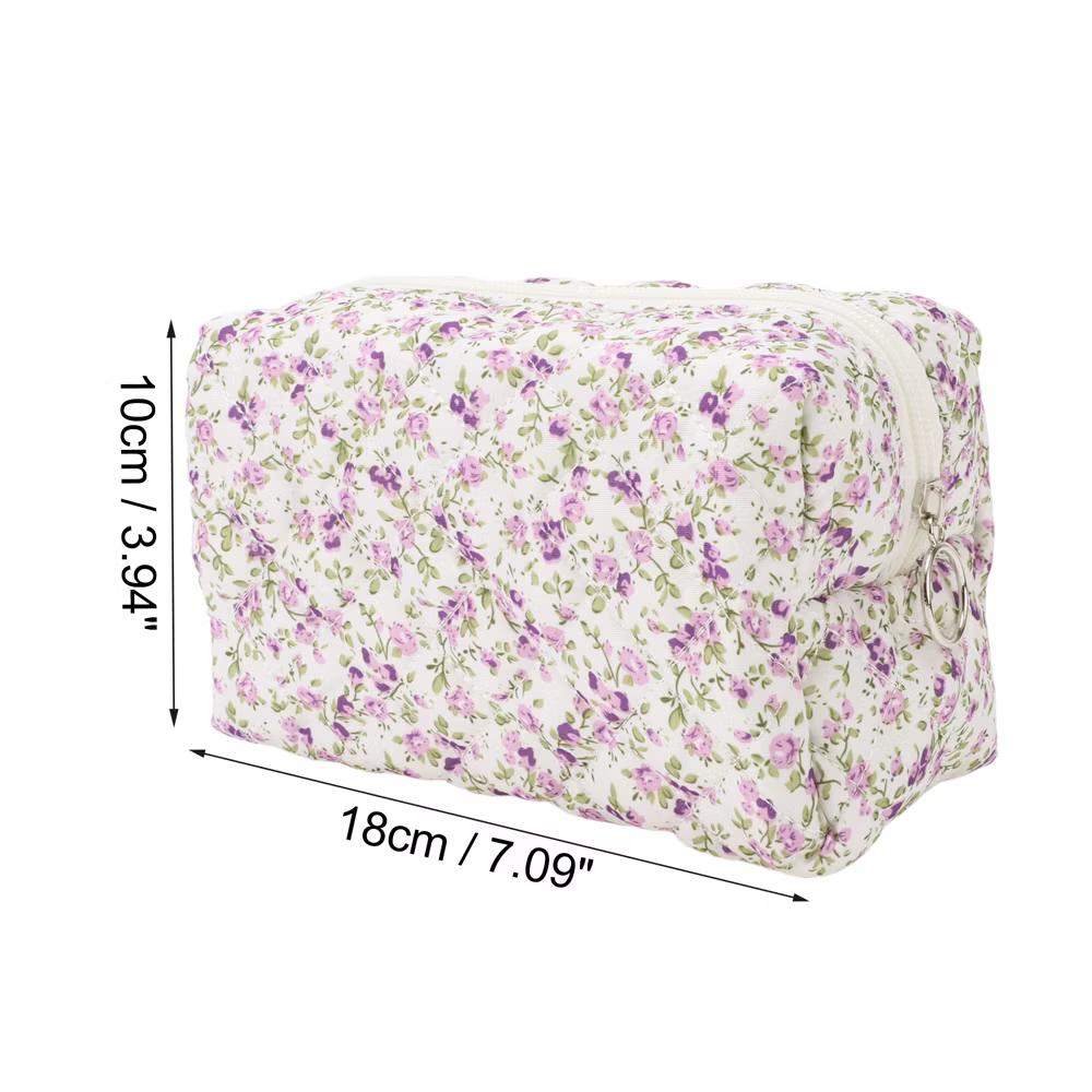 Women Portable Little Flower Pattern Makeup Bag 1 Pc - Image 16