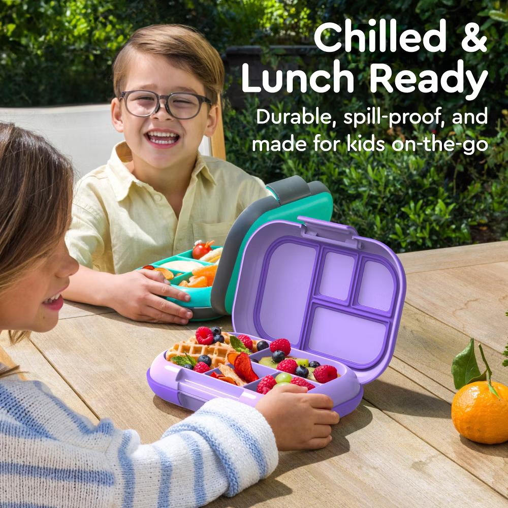 Kids' Chill Lunch Box, Bento-Style Solution, 4 Compartments & Removable Ice Pack - Image 46