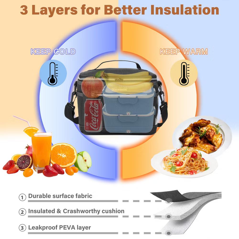 Small Insulated Lunch Bag for Men Women Kid, 7.8L Leakproof Thermal Reusable Lunch Cooler Tote Bag, Adult Insulated Lunch Box - Image 12