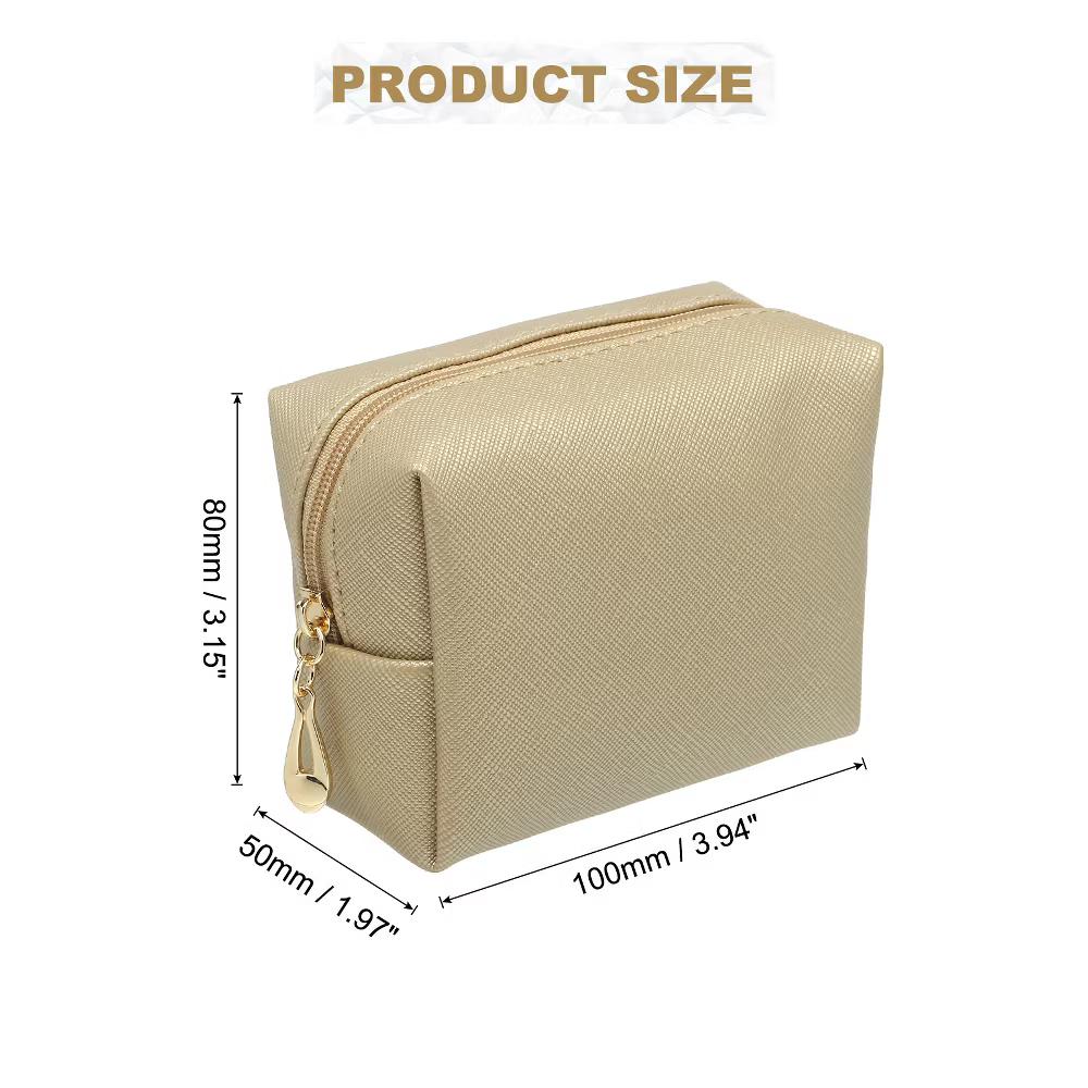 PU Waterproof Cute Preppy Travel Toiletry Mini Makeup Bag 4" x 3" - Image 11