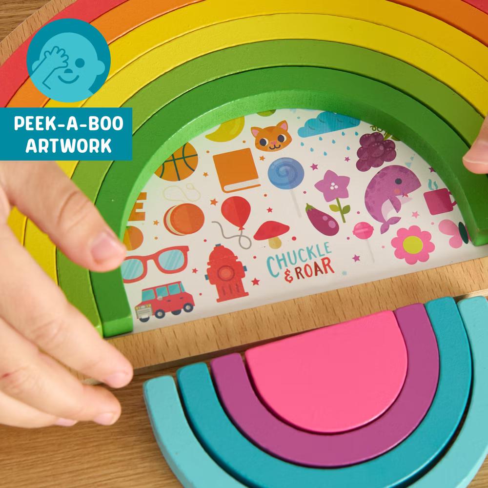 Rainbow & ABC Wooden Puzzle Set (2-Pack) - Kids Learning Puzzles Ages 3+ - Image 3