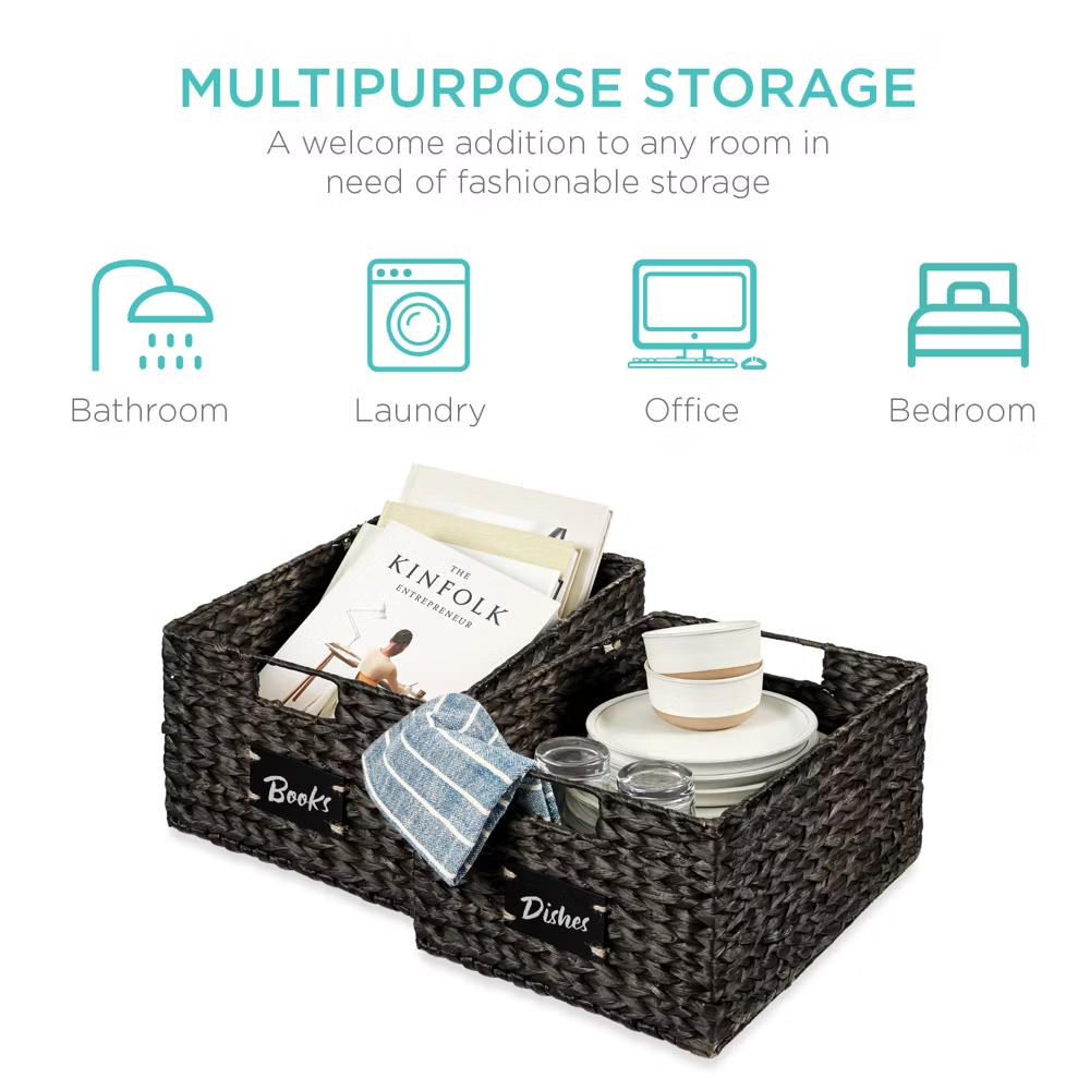Set of Woven Water Hyacinth Baskets - Image 5