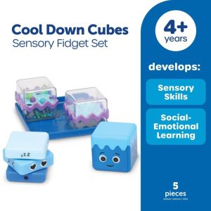 Cool Down Cubes Sensory Fidget Set,5 Pieces, Ages 4+, Fidgets for Kids, Sensory Toys