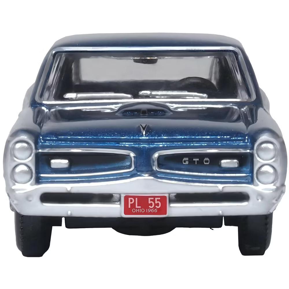 1966 Pontiac GTO Fontaine Blue Metallic 1/87 (HO) Scale Diecast Model Car - Image 3