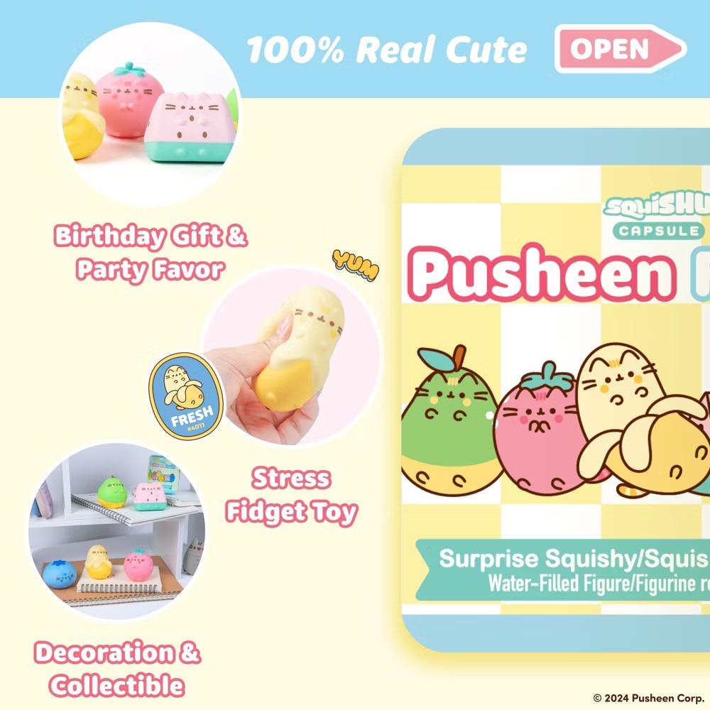Capsule Pusheen The Cat Surprise Blind Toy Squishy Collectible Figurine SquiSHU Series 5 - Fruits