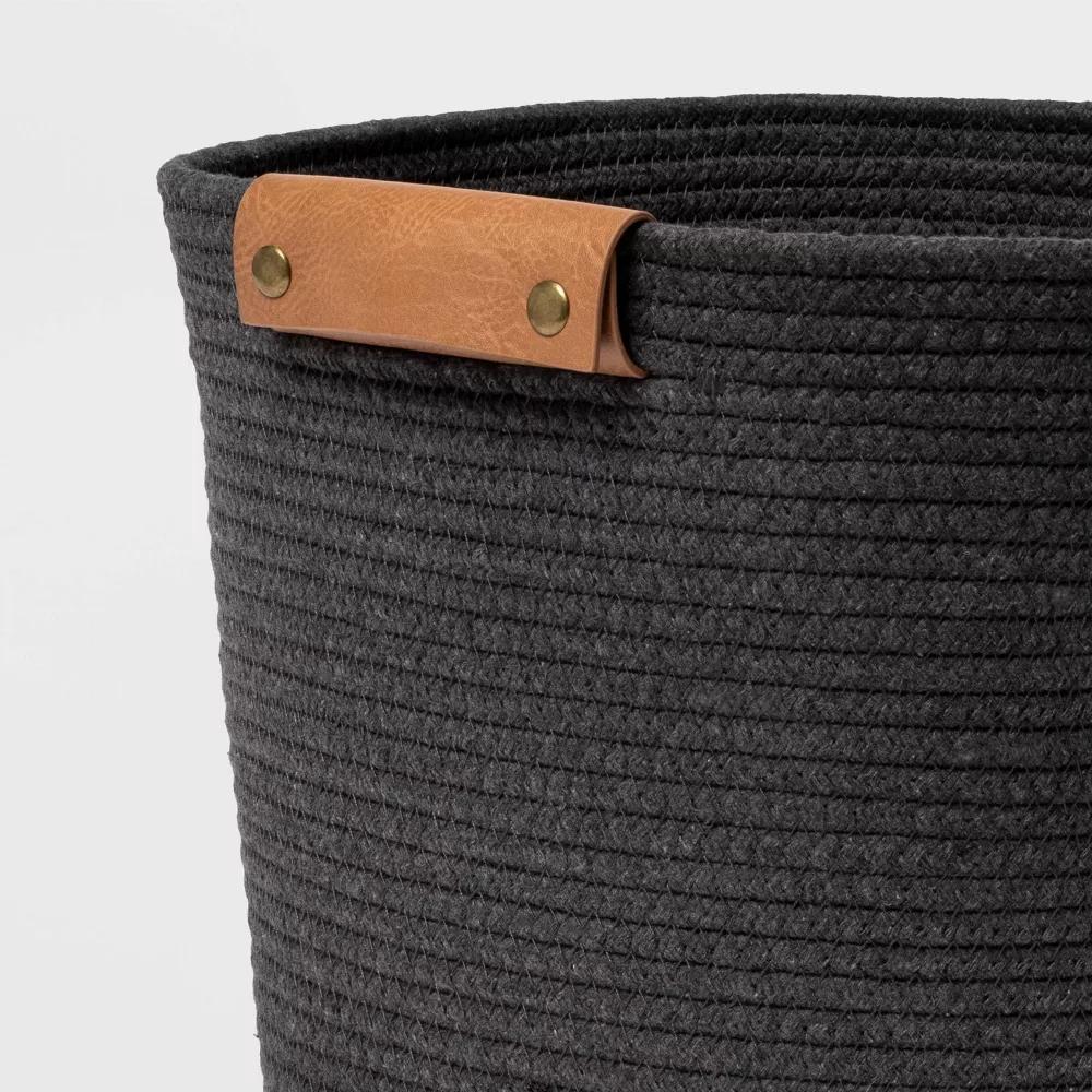 13" Decorative Coiled Rope Basket - Image 2