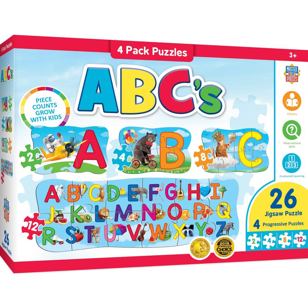 26 Piece Jigsaw Puzzle for Kids - ABCs 4-Pack - 22.5"x8" - Image 4