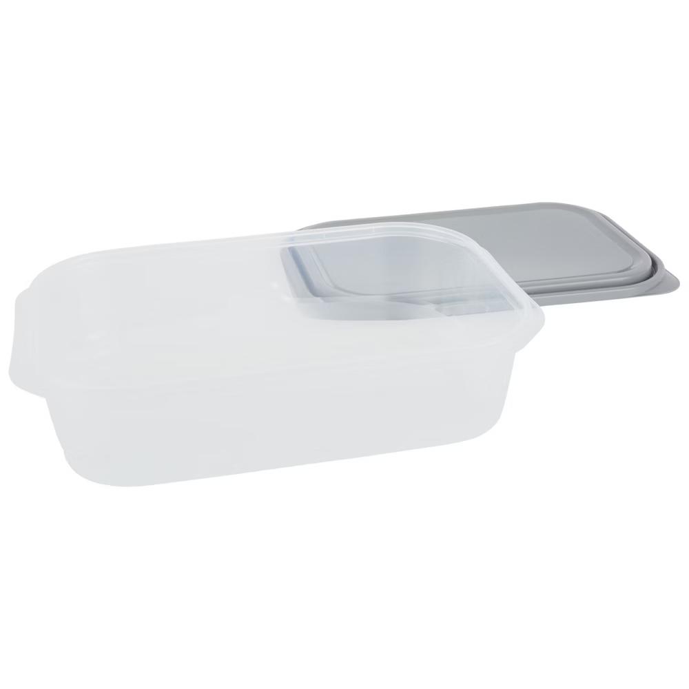 EveryWare Rectangle Food Storage Containers - 1 Gallon - 4pcs/2ct - Gray: Leak-Resistant, 2 Containers With Lids - Image 4