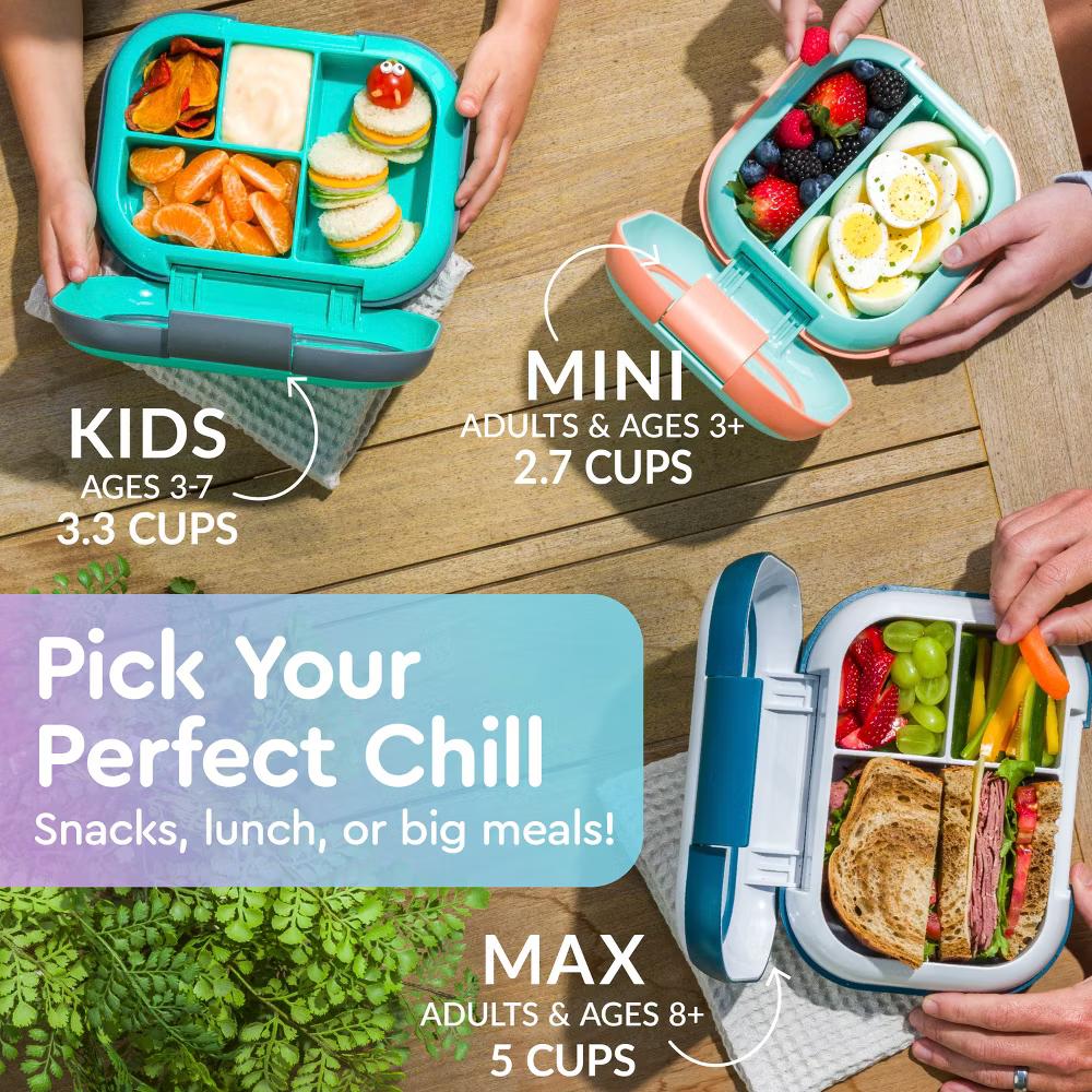 Kids' Chill Lunch Box, Bento-Style Solution, 4 Compartments & Removable Ice Pack - Image 94