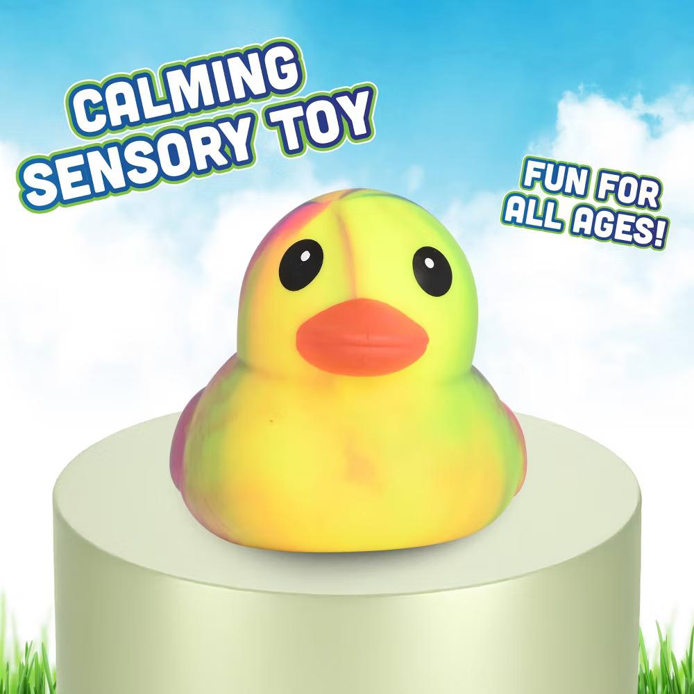 Jumbo Squeezy Ducks - Tie Dye Yellow - Image 3
