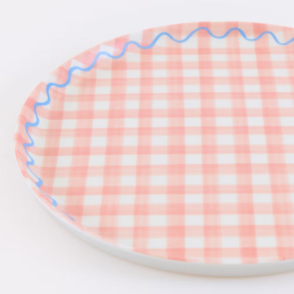 Meri Meri Gingham Reusable Small Plates (Pack of 6) - Image 7