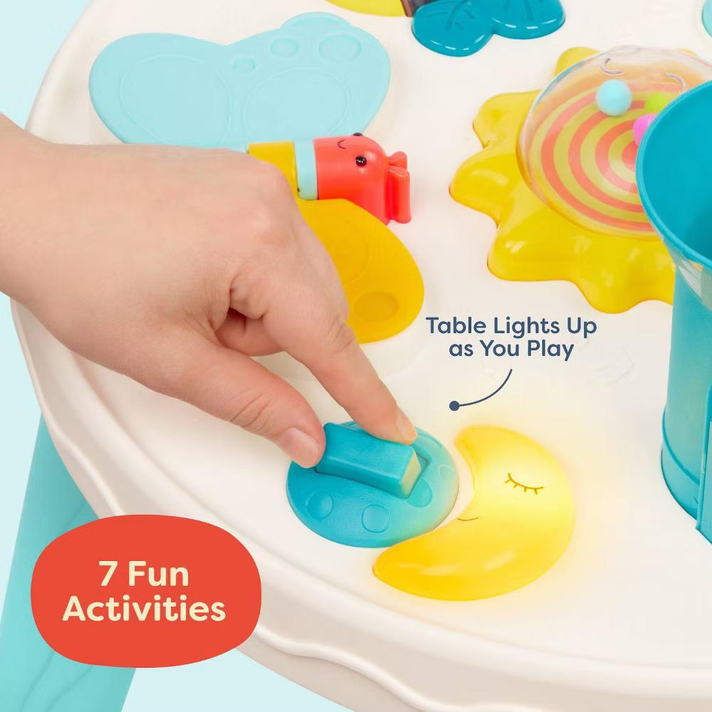 Busy B. Rainbow Sensory Station - Baby Activity Table, Music & Sounds, Toddler Play Center - Image 2