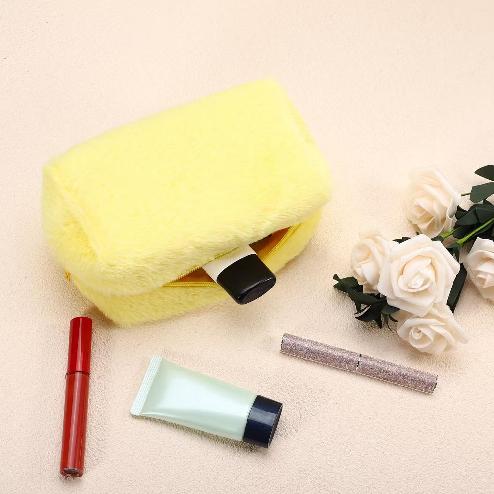 Cosmetic Travel Zipper Multi-functional Small Plush Makeup Bag 1 Pc - Image 26
