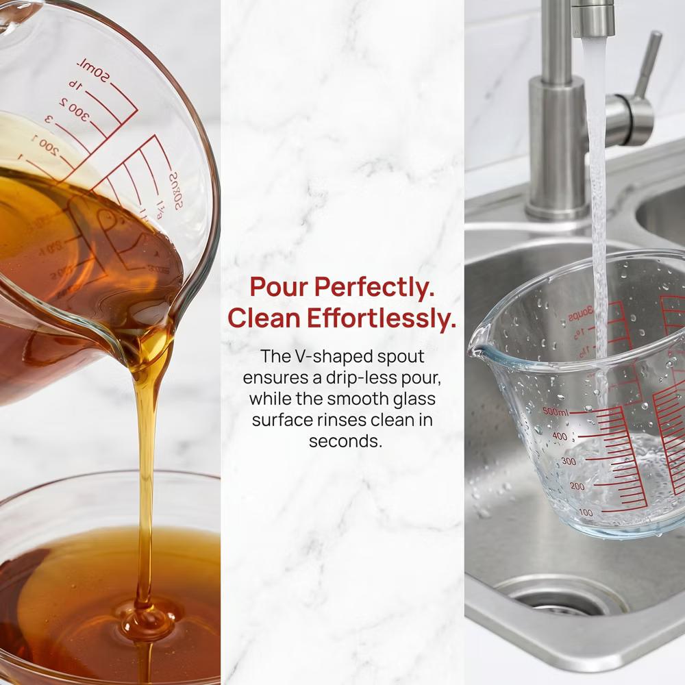 Measuring Cup, 1 Cup Glass Measuring Cup Liquid Measuring Cups, Measure Cups for Kitchen Baking - Image 14