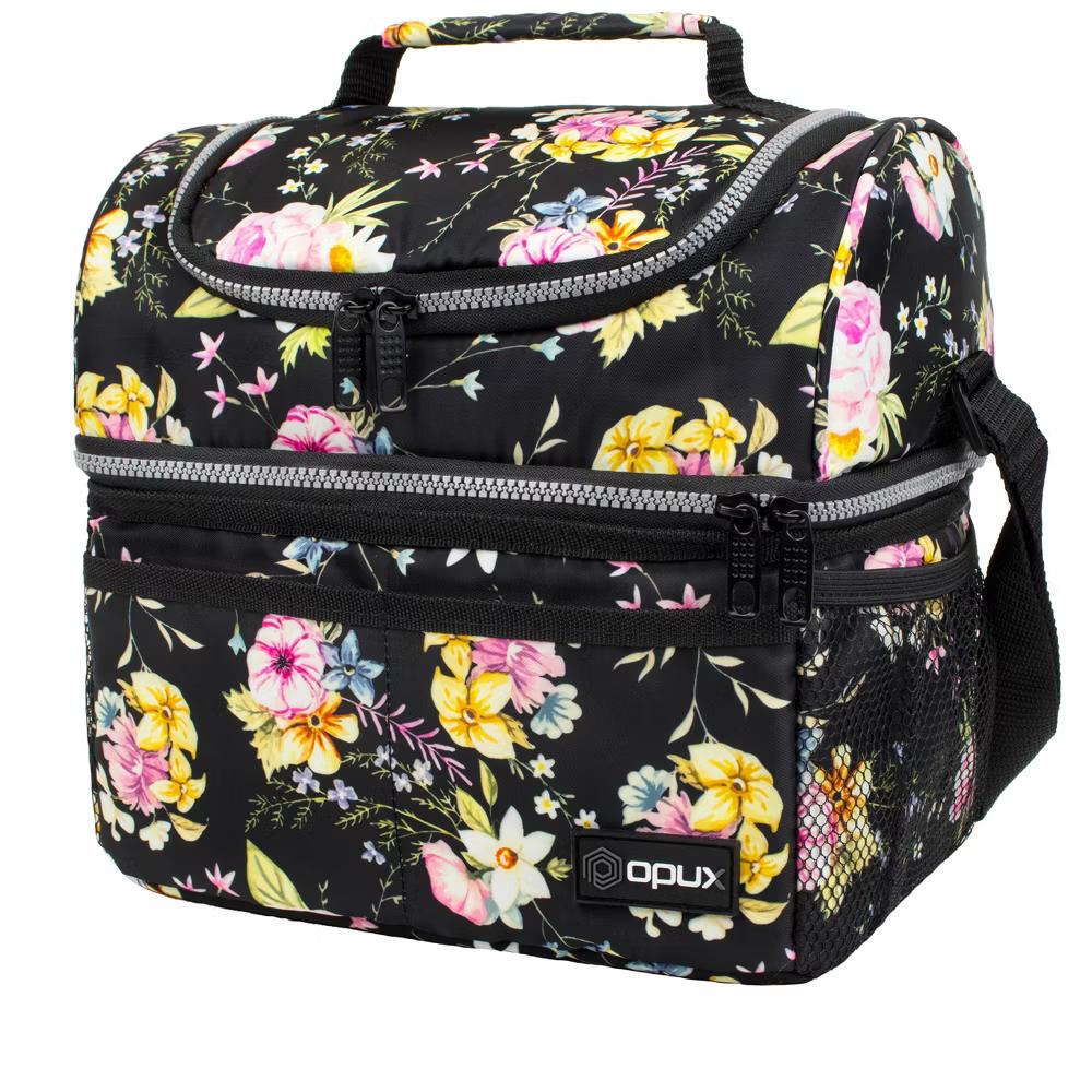 Double Decker Lunch Box Men Women, Insulated Leakproof Cooler Bag Adult Work, Dual Compartment Pail Tote Boys Girls Kids - Image 10