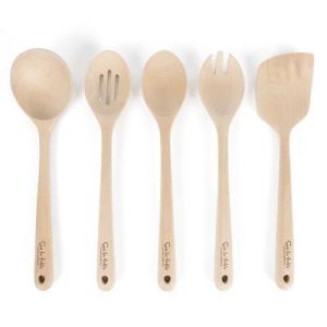 Sur La Table Kitchen Essentials 5-Piece Beech Wood Kitchen Tools Set