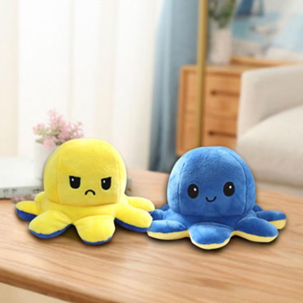 Link Moody Reversible Emotion Octopus Plushie Sad/Happy Express Your Emotions Moody Plush Toy Sensory Fidget Toy for Stress Relief - Image 14