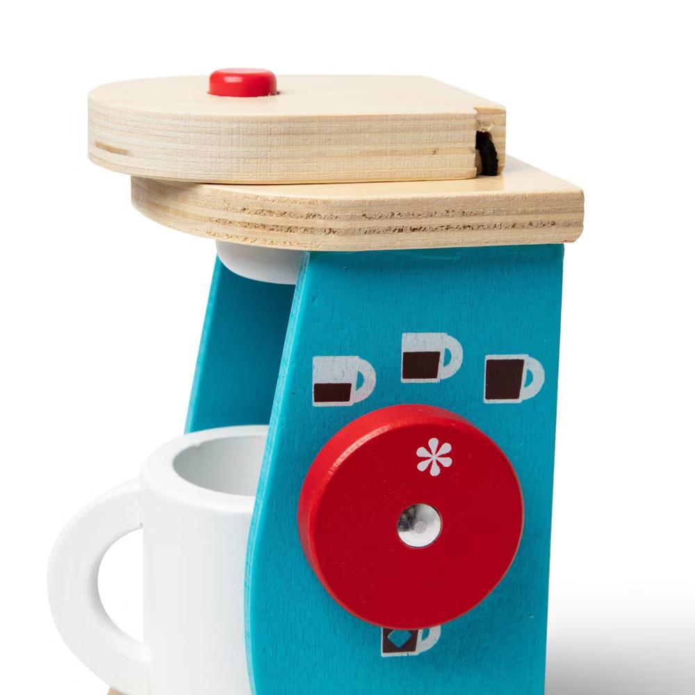 11-Piece Brew and Serve Wooden Coffee Maker Set - Play Kitchen Accessories - Image 8