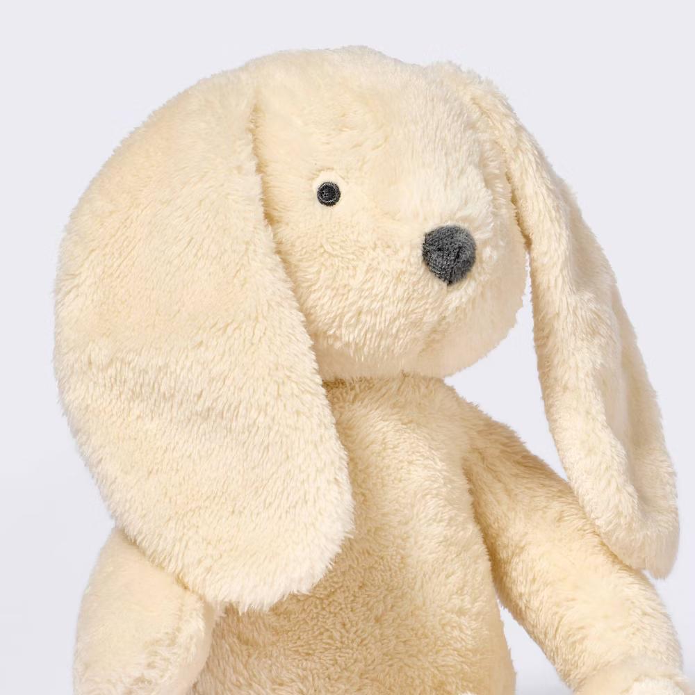 Bunny Plush Stuffed Animal - Cream - Baby and Infant Theme, 8" Height, Rabbit Educational Focus - Image 2