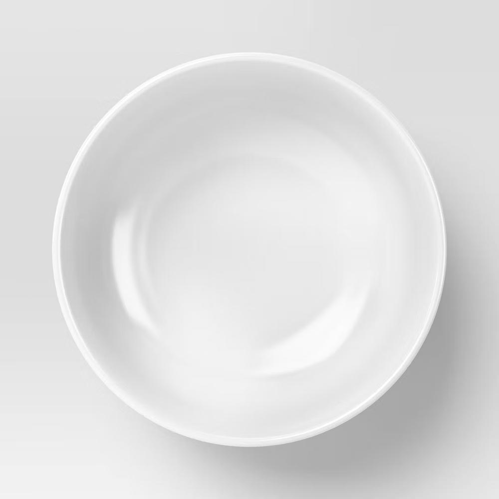 22 fl oz Porcelain Round Rim Cereal Bowl White