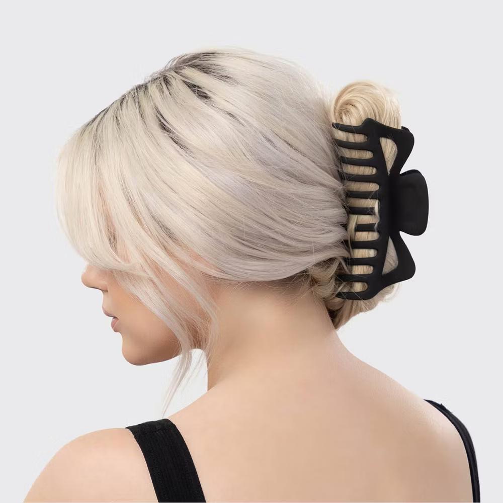 Jumbo Classic Claw Clips - 2pc - Black/Tortoise: For All Hair Types, Hair Styling, Securing Hair - Image 3