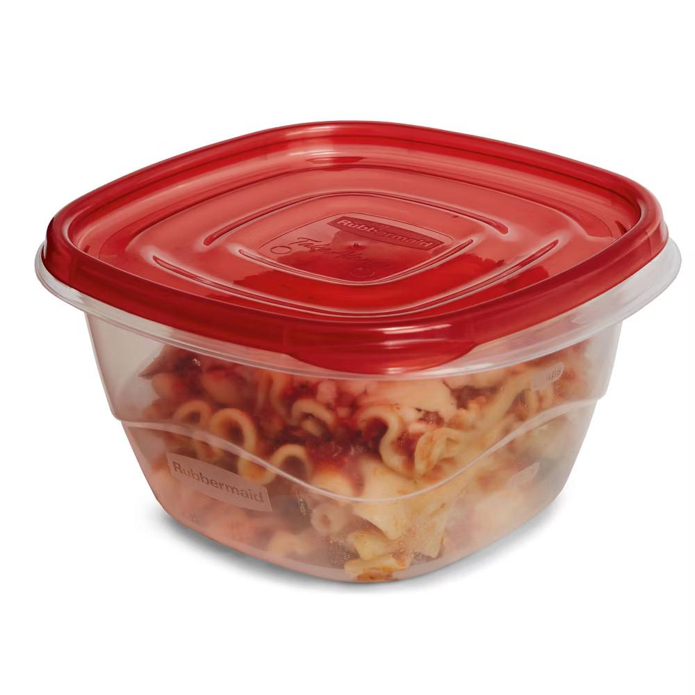4pk 5.2c TakeAlongs Deep Square Food Storage Containers Ruby Red: Plastic Containers with Lids, Dishwasher-Safe - Image 7