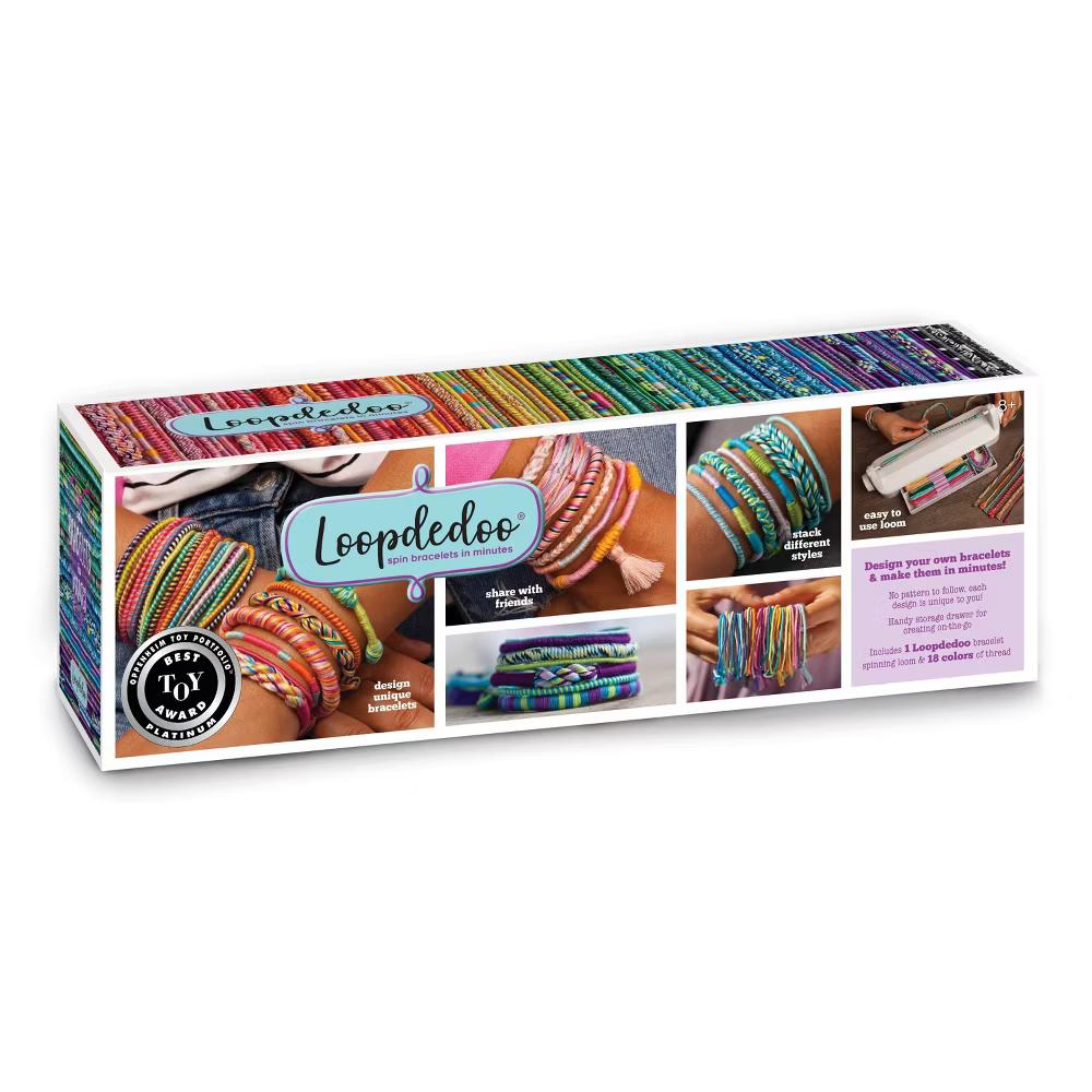 PlayMonster Loopdedoo Bracelet Maker: Creative Craft Jewelry Kit with Weaving Loom & Embroidery Floss - Image 3
