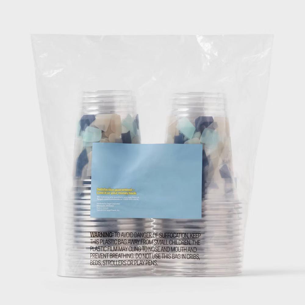Entertaining Disposable Plastic Cups for Cold Drinks - 30ct - 18 Oz Volume, BPA-Free, Polka Dot Pattern