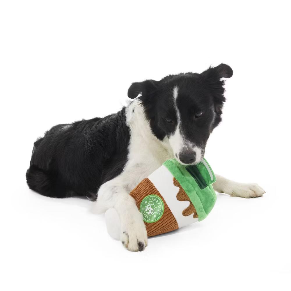 Latte Dog Toy - Puppin' Hot Latte: Holds Treats, Squeaks, Crinkles, All Breeds, All Ages