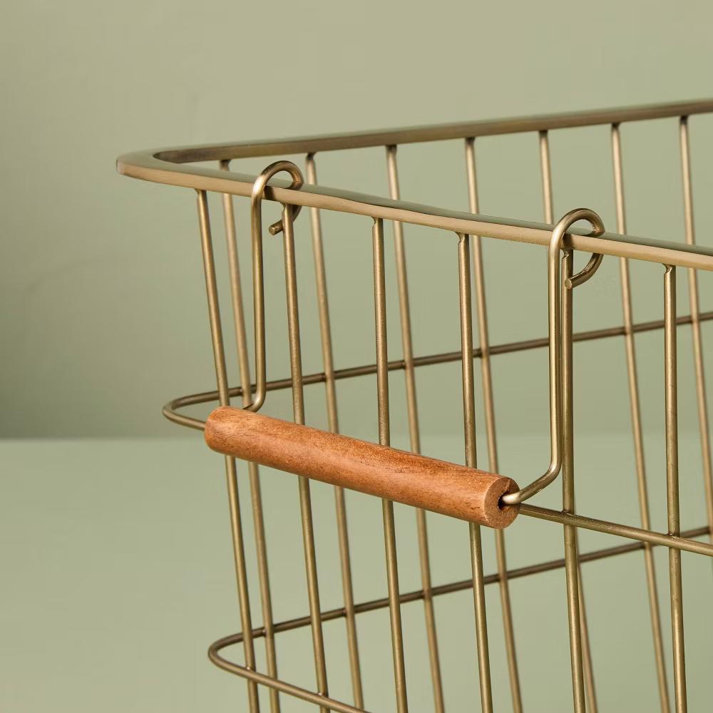 Rectangular Brass Wire Storage - with Magnolia - Image 8