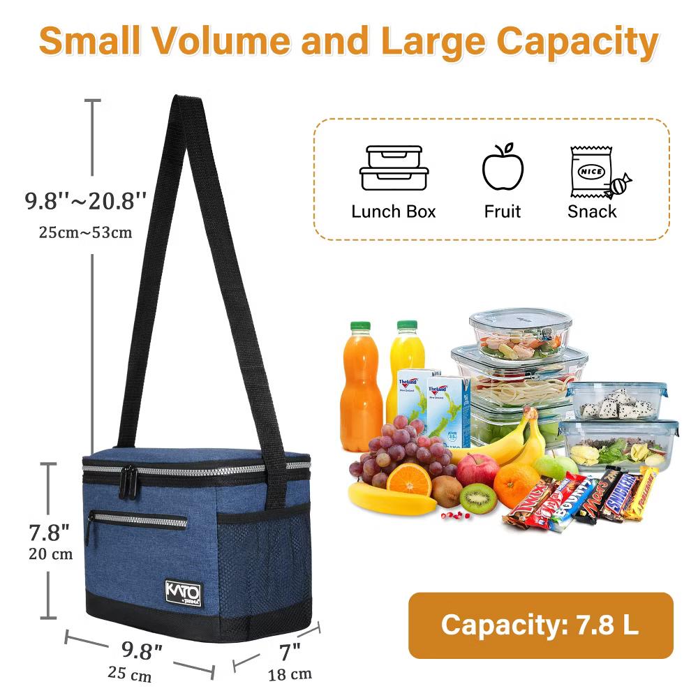 Insulated Small Lunch Bag for Adult Kid, Leakproof Reusable Lunch Cooler Bag with Adjustable Shoulder Strap, Kids Portable Lunch Box - Image 11