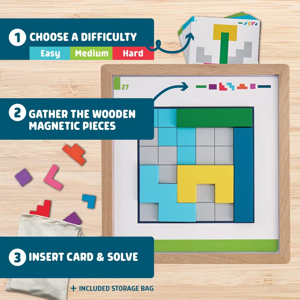 Travel Puzzle Patterns - Reusable Activity Puzzle On the Go Game for Kids Ages 6-8+ - Image 4