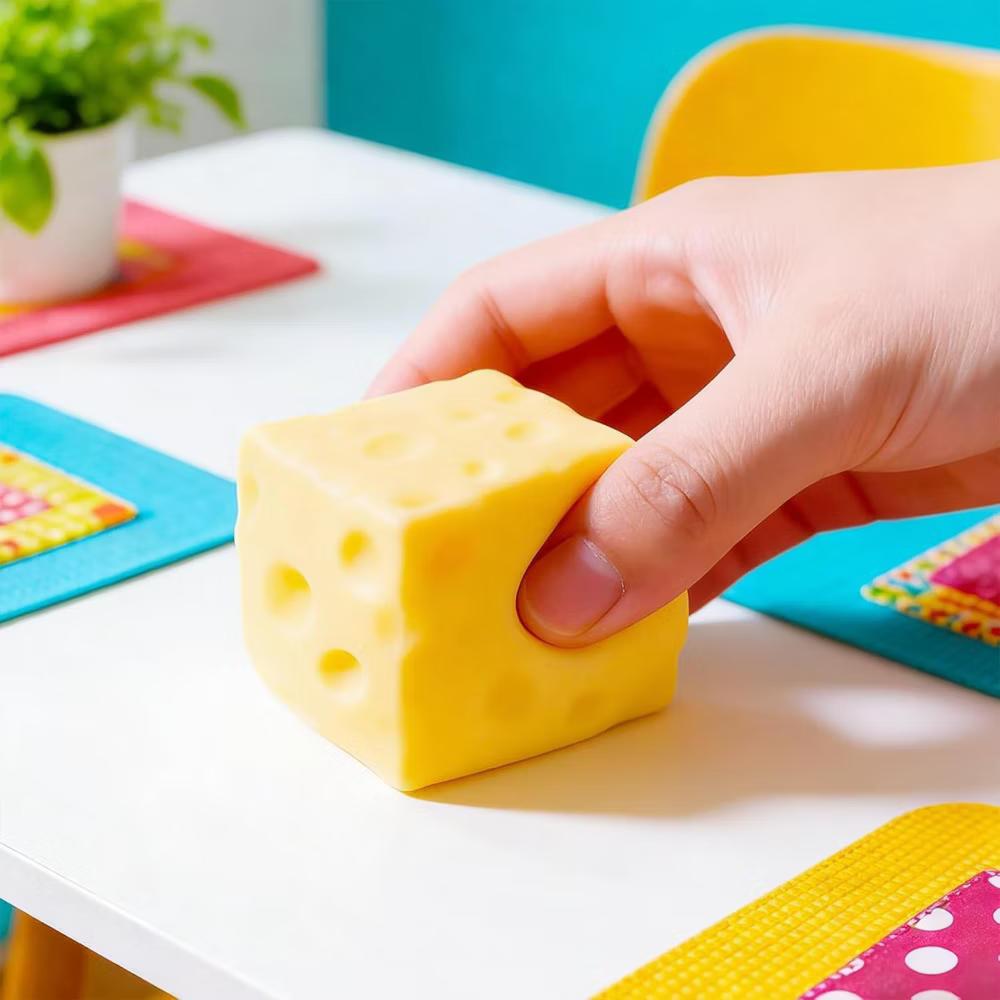 Puka Creations Cheese Squishy 2-Inch Stress Reliever | 1 Piece - Image 3