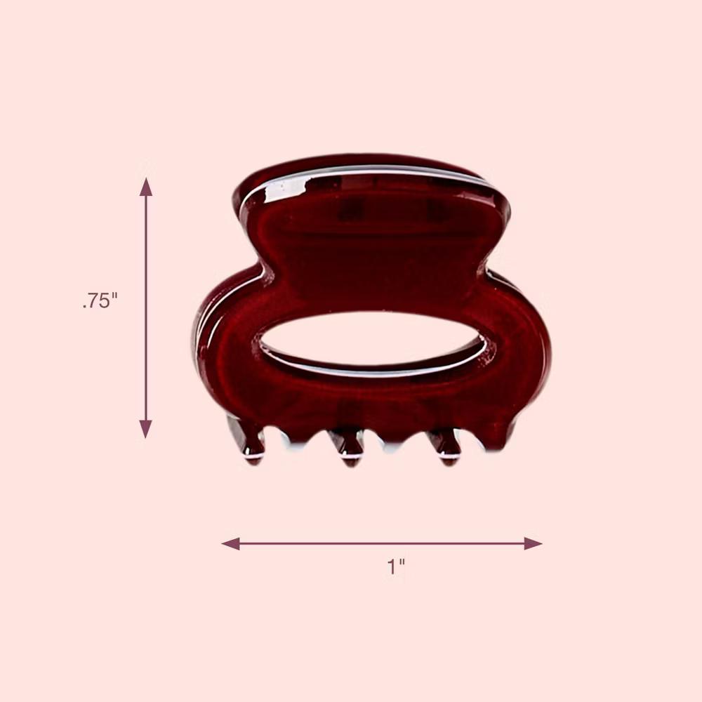 lüxe Mini Acrylic Open Cut Oval Claw Clips - 5pcs: Hair Styling, All Hair Types - Image 2