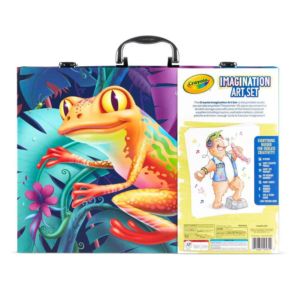 Crayola 115pc Imagination Art Set with Case: Drawing & Coloring Kit for Creative Thinking, Includes Crayons & More - Image 5