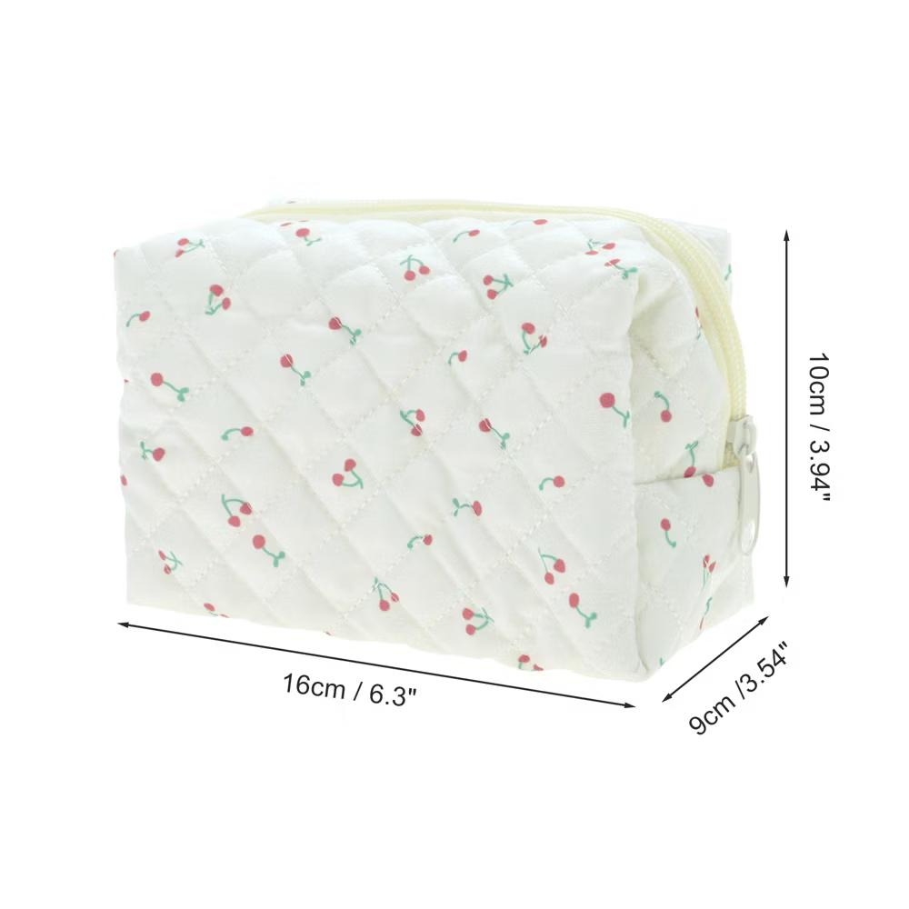 Cherry Makeup Bag White 1 Pc - Image 2