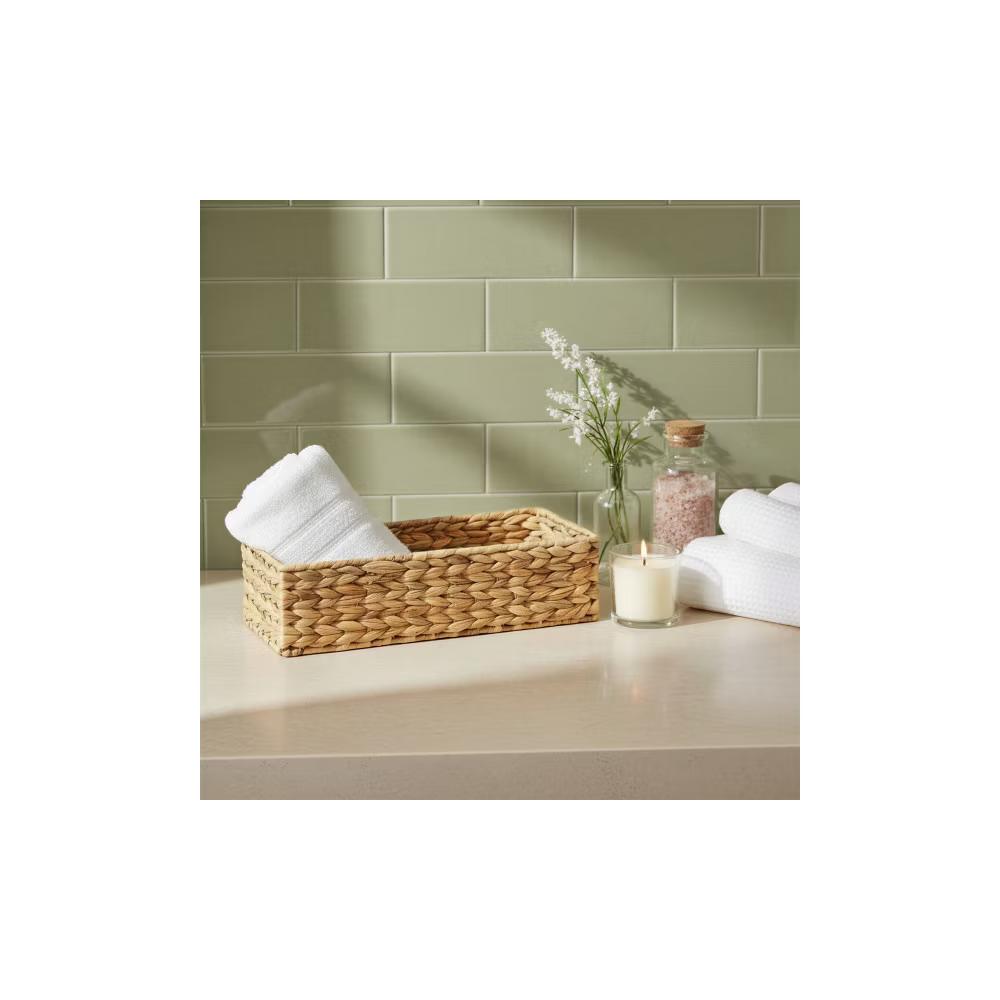 Handwoven Seagrass Rectangular Storage Basket - Image 19