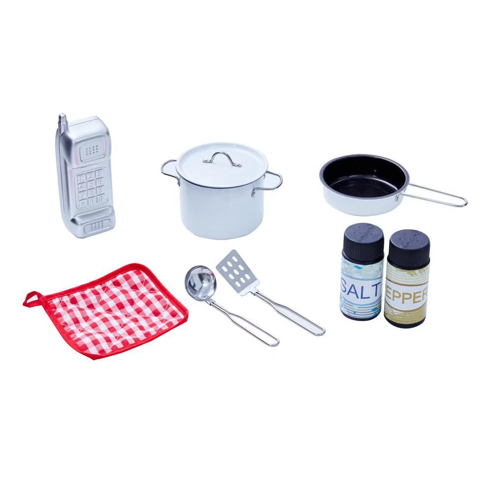 Little Chef Boston Compact Farmhouse Play Kitchen with Accessories - Image 9