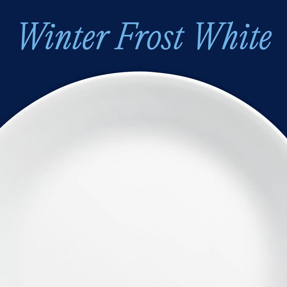 10.3" 6pk Glass Dinner Plates White: Chip-Resistant, Glossy Finish, Solid Round Design - Image 9