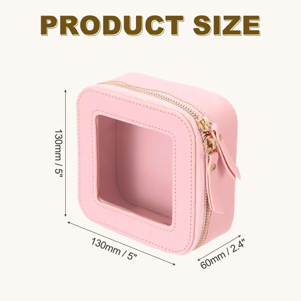 Waterproof Clear Travel Toiletry Organizing Makeup Bag 5" x 5" - Image 15