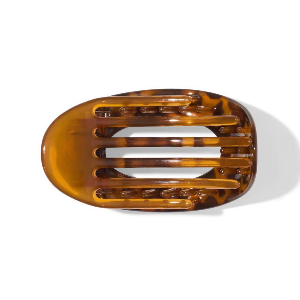 Large Flat Cloud Hair Claw Clip - Tortoise: For All Hair Types, Hair Styling, 1 Piece - Image 2