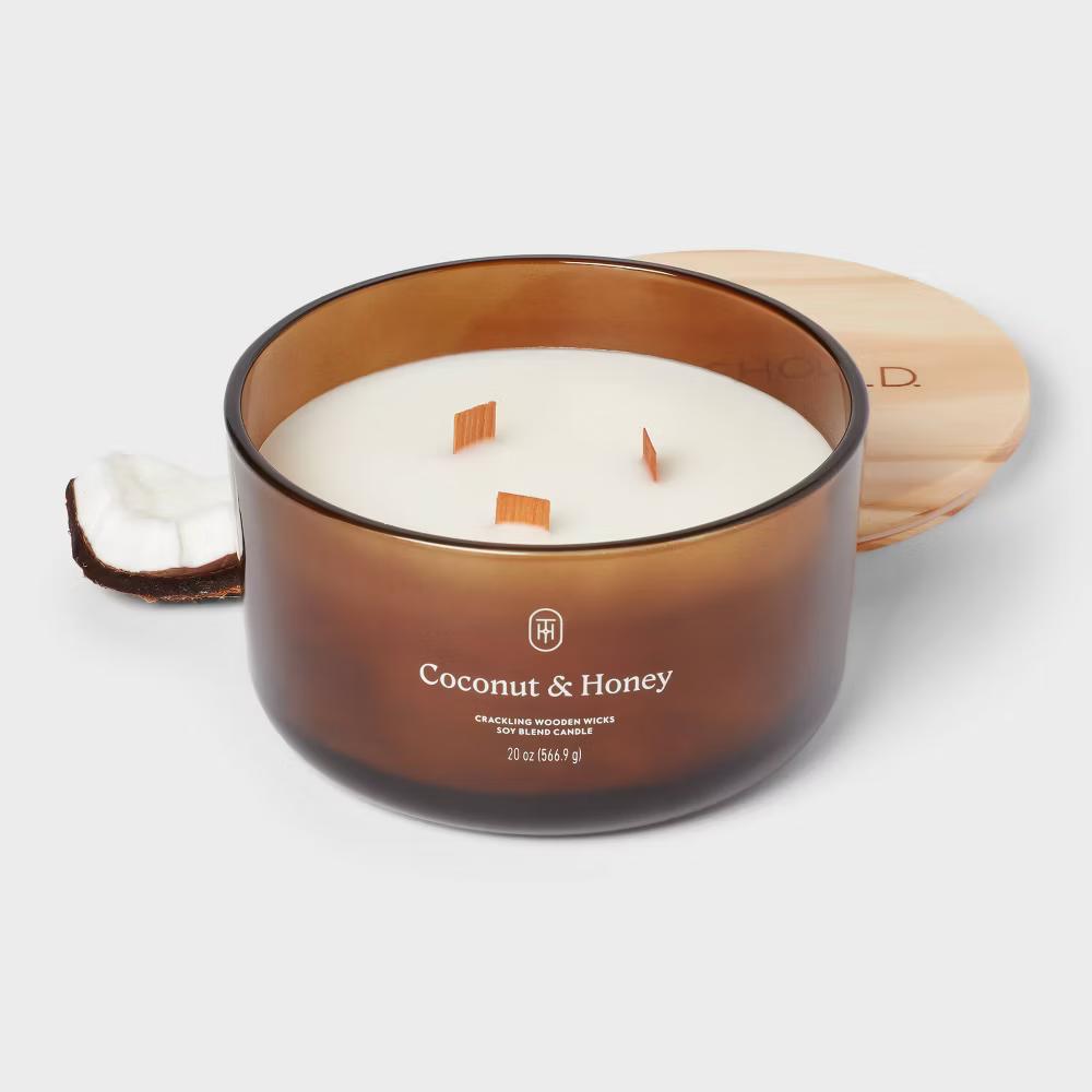 Glass Wooden Wick Jar Candle - Image 108