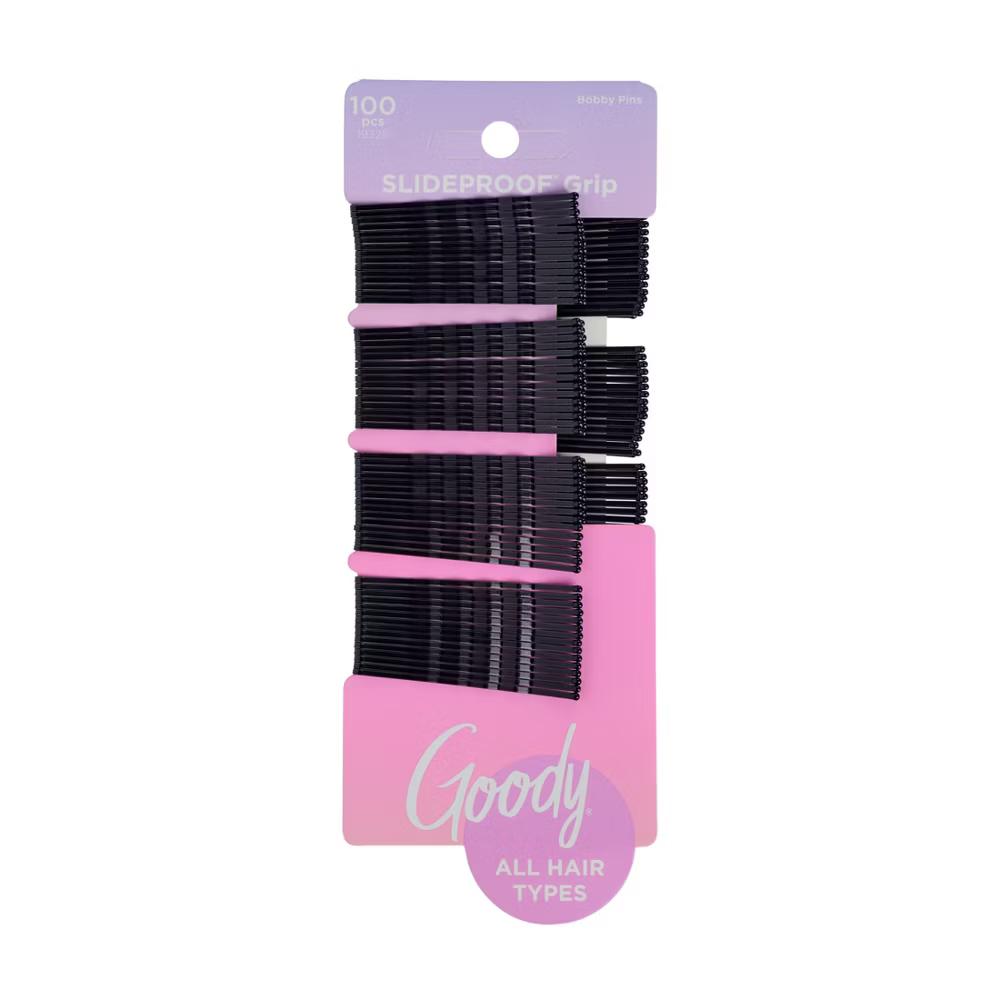Black Hair Bobby - 100ct: For All Hair Types, Iron Material, Hair Clip Included - Image 2
