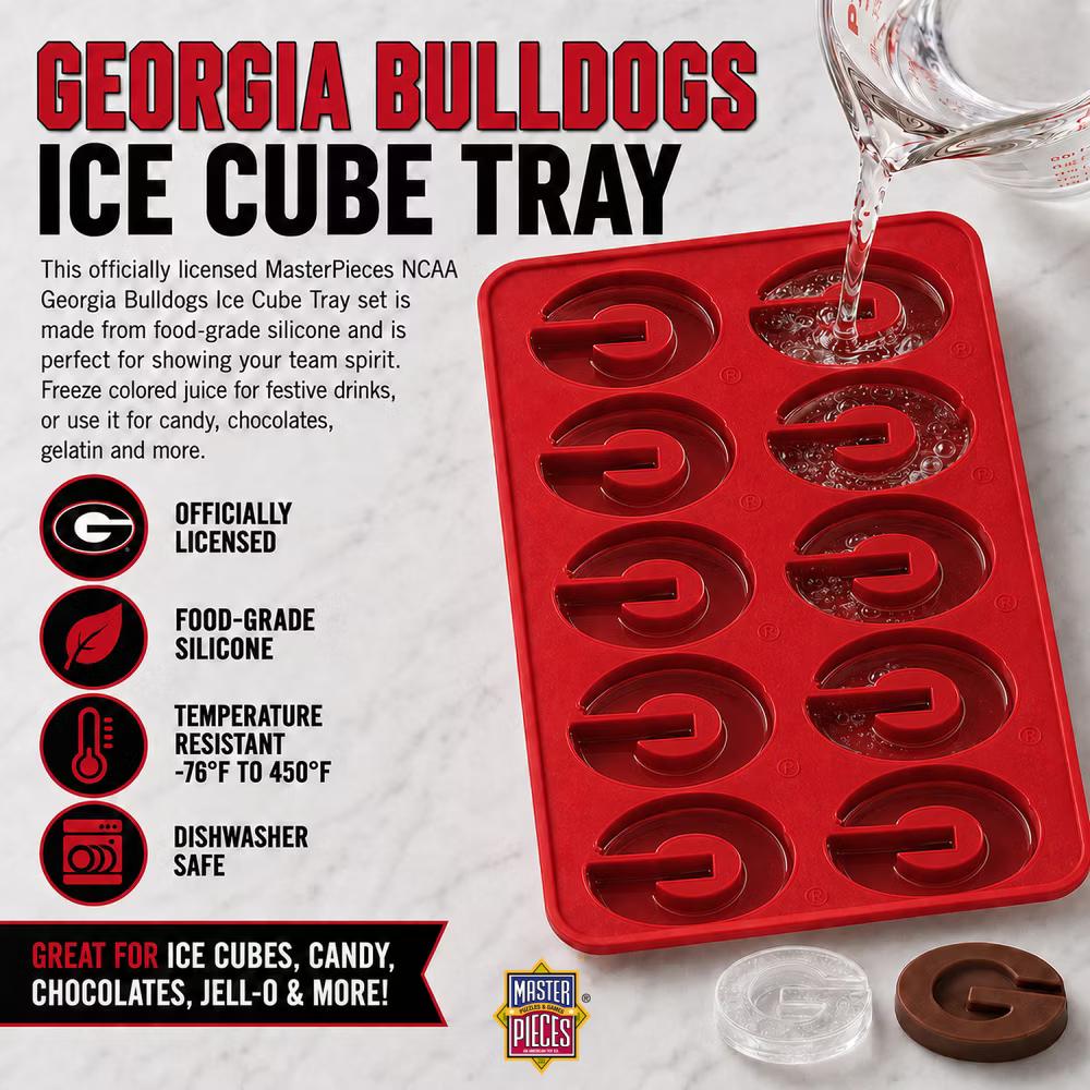 FanPans Silicone Ice Tray, NCAA Georgia Bulldogs Team Logo Silicone Ice Mold, 2-Pack - Image 4